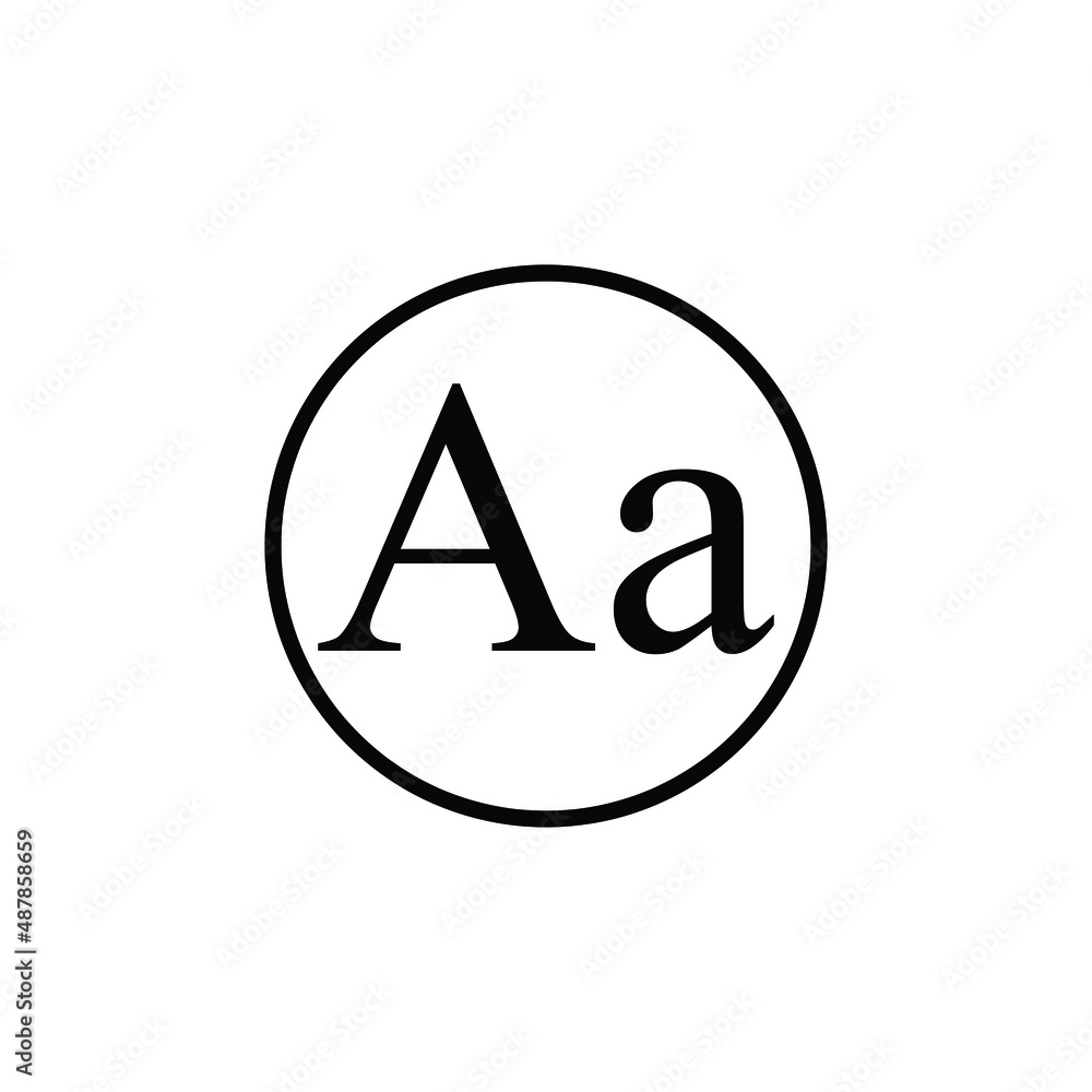 Big And Small Letter A In The Circle Vector Icon Big And Small Letter A In The Circle Vector Icon