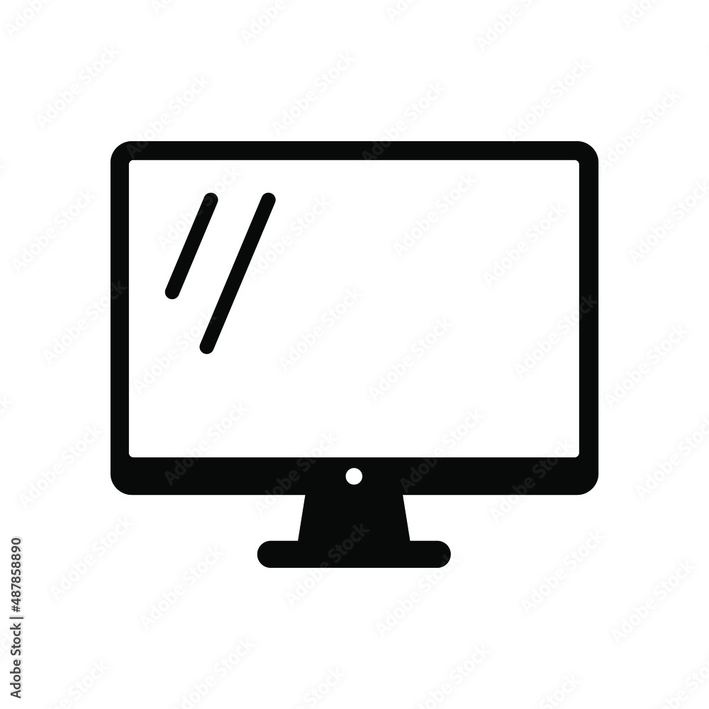 Computer monitor icon, screen icon, modern tv vector image. Computer monitor icon, screen icon, modern tv vector image.