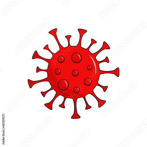 Coronavirus COVID-19. Isolated. Cartoon. Vector illustration. Isolated on white background