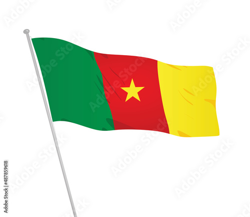 Cameroon national flag. vector illustration
