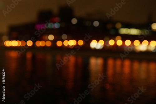 Night Lights. Embankment of the metropolis. © Evgenii Potekhin