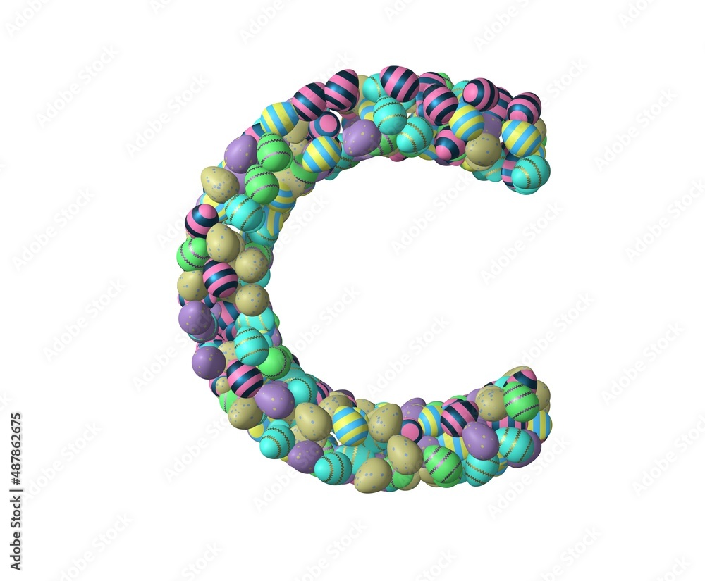 Easter Themed Font Letter C Easter Themed Font Letter C
