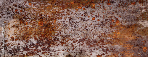 old metal surface with red rust. wall with corrosion