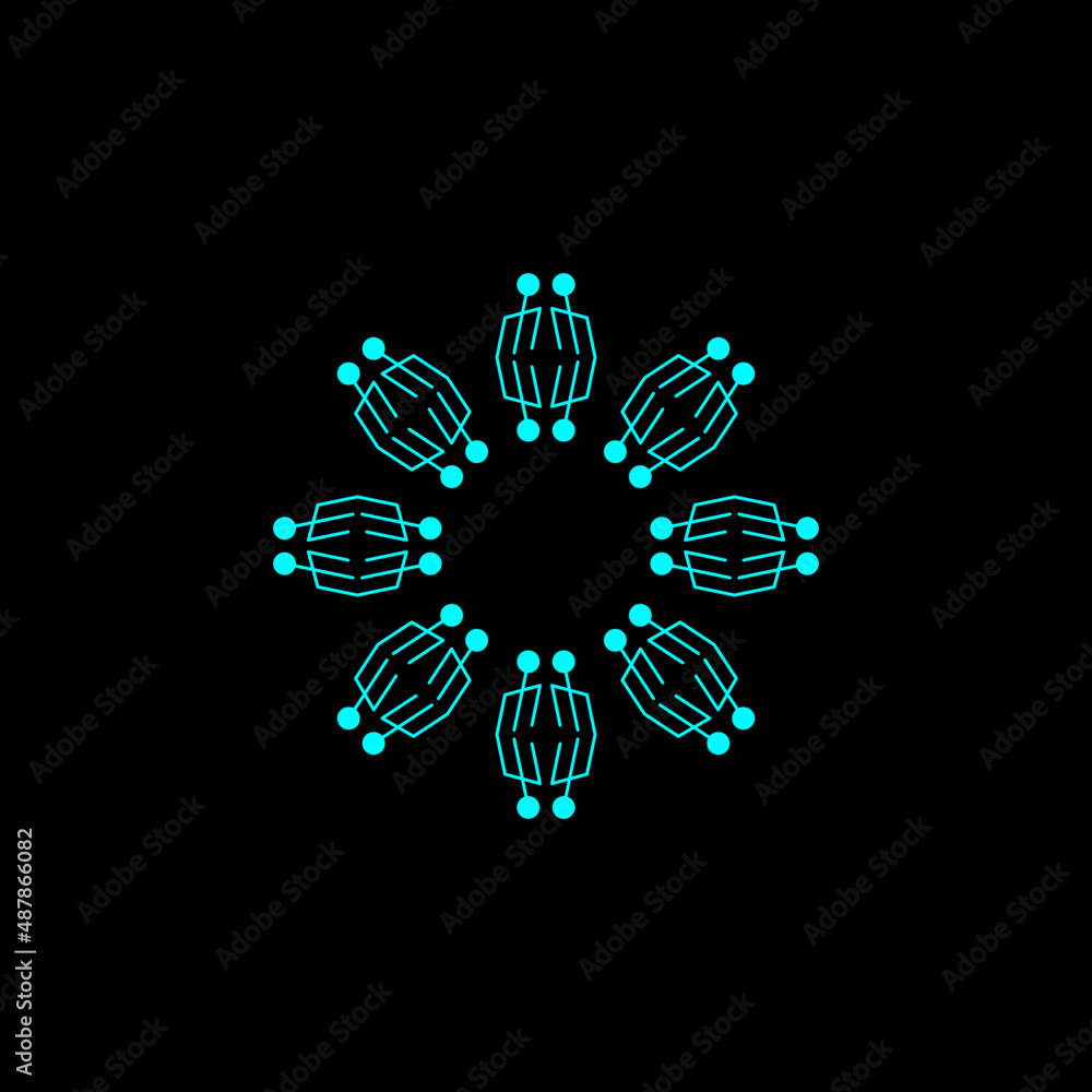 abstract line tech floral abstract line tech floral