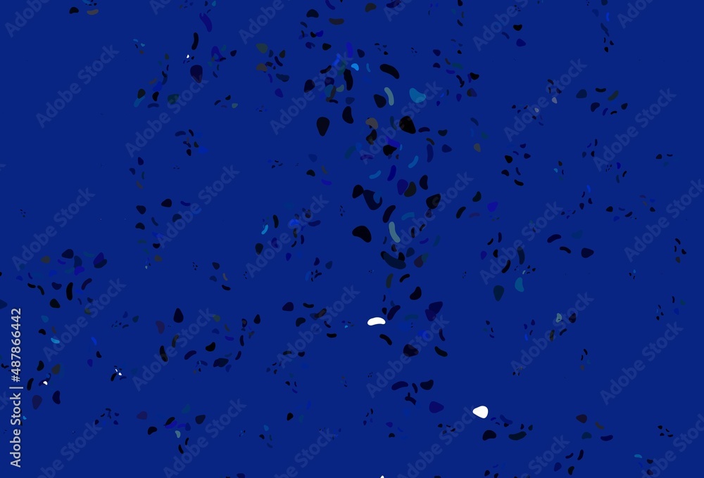 Fototapeta premium Light BLUE vector template with memphis shapes.