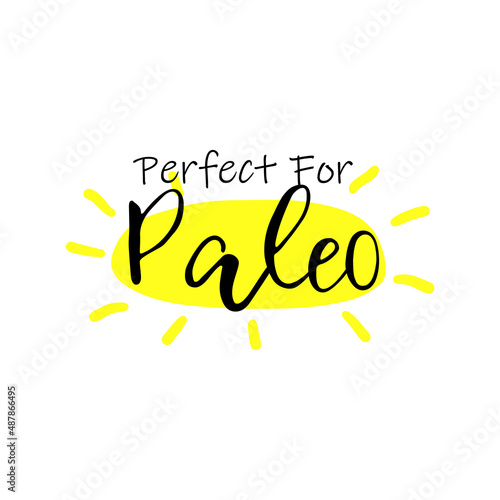 Perfect for paleo sign at template emblem