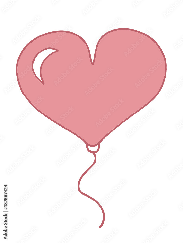 Heart balloon vector