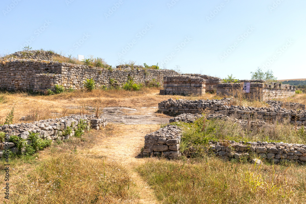 Ruins of medieval fortificated city of Cherven, Bulgaria