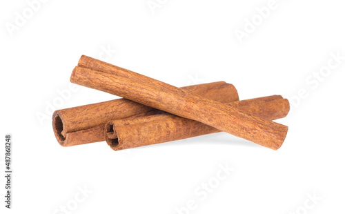 cinnamon sticks isolated on white background