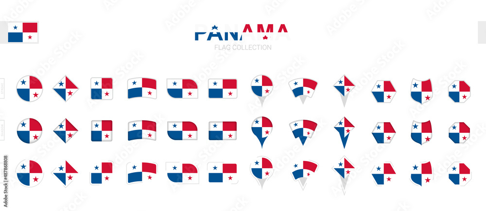 Large collection of Panama flags of various shapes and effects. Large collection of Panama flags of various shapes and effects.