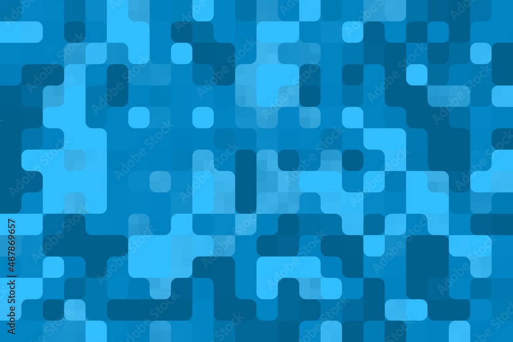 Square pixel abstract tech blue ocean background Square pixel abstract tech blue ocean background