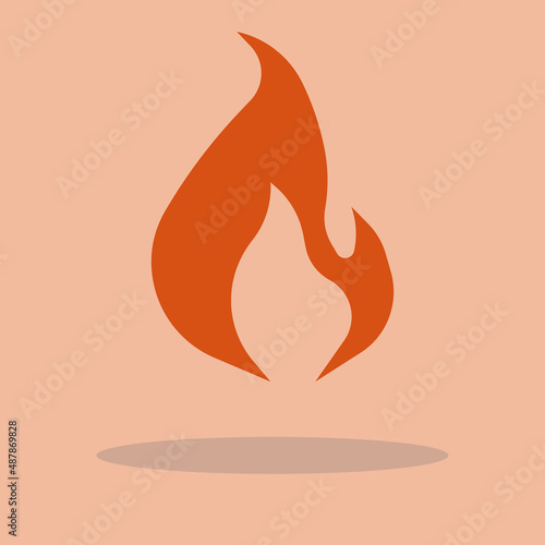 Fire vector icon illustration sign