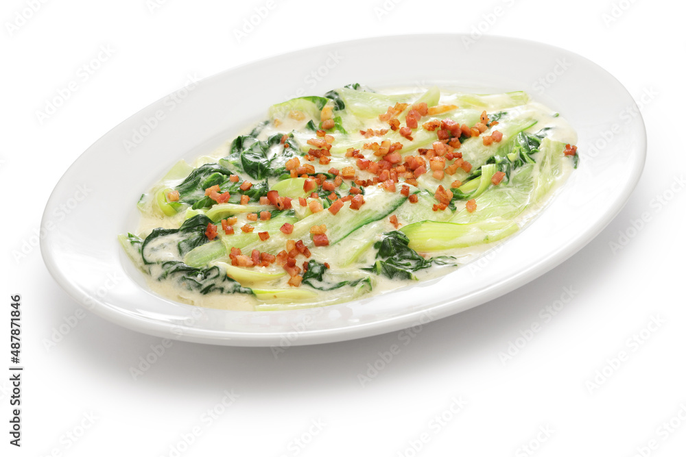 braised chinese cabbage with cream sauce