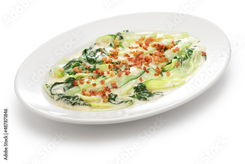 braised chinese cabbage with cream sauce
