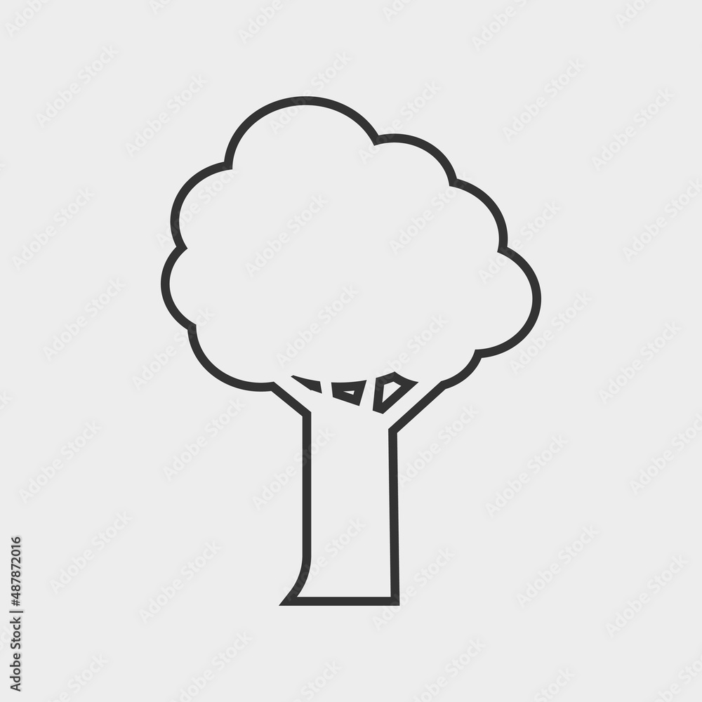 Tree vector icon illustration sign Tree vector icon illustration sign