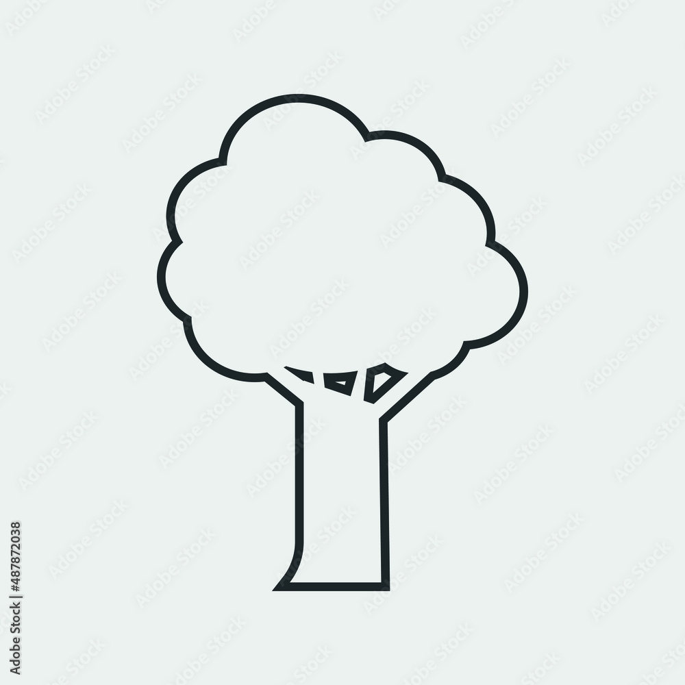 Tree vector icon illustration sign Tree vector icon illustration sign