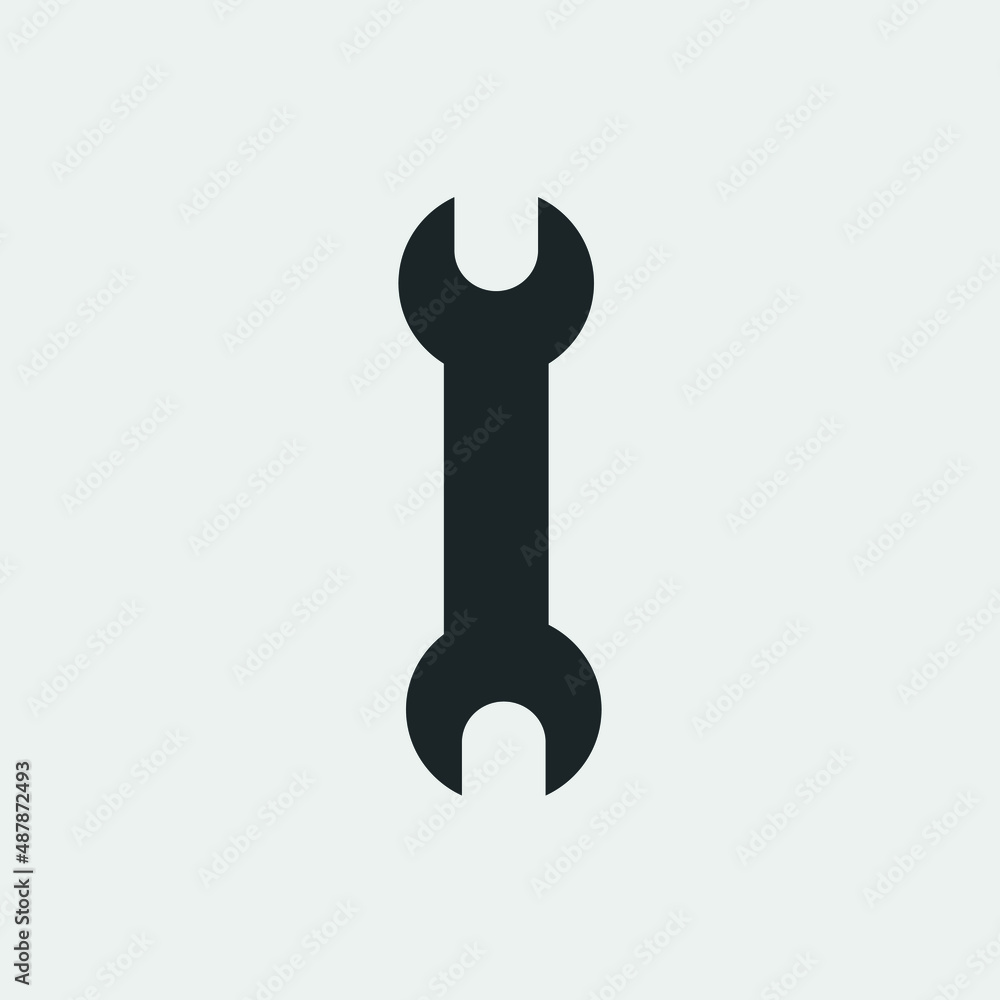 Wrench vector icon illustration sign Wrench vector icon illustration sign