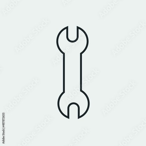 Wrench vector icon illustration sign