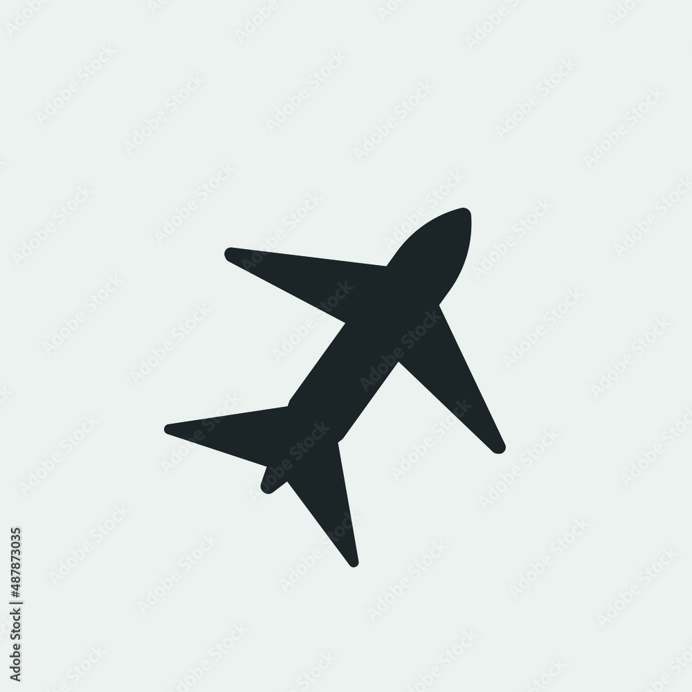 Aeroplane vector icon illustration sign Aeroplane vector icon illustration sign