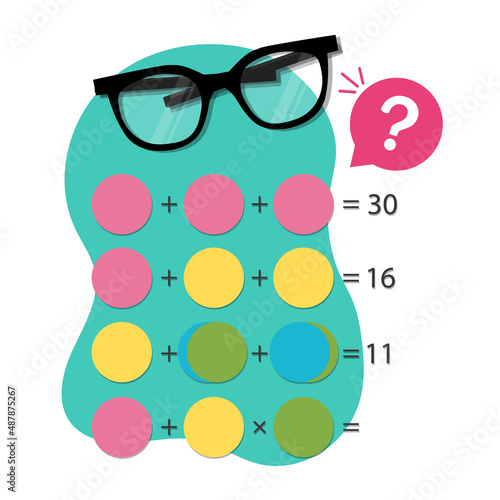 A riddle with a trick or attentiveness. Mystery, rebus for social networks. Number riddle. Vector