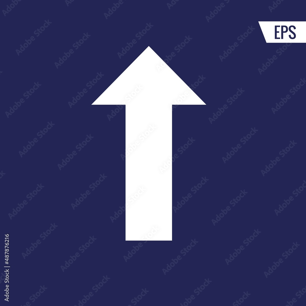 Upward arrow vector icon illustration sign Upward arrow vector icon illustration sign
