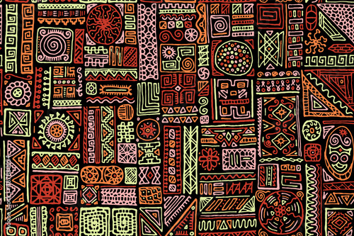 Traditional african vector seamless pattern design