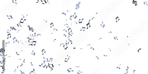Music note symbols vector backdrop. Melody