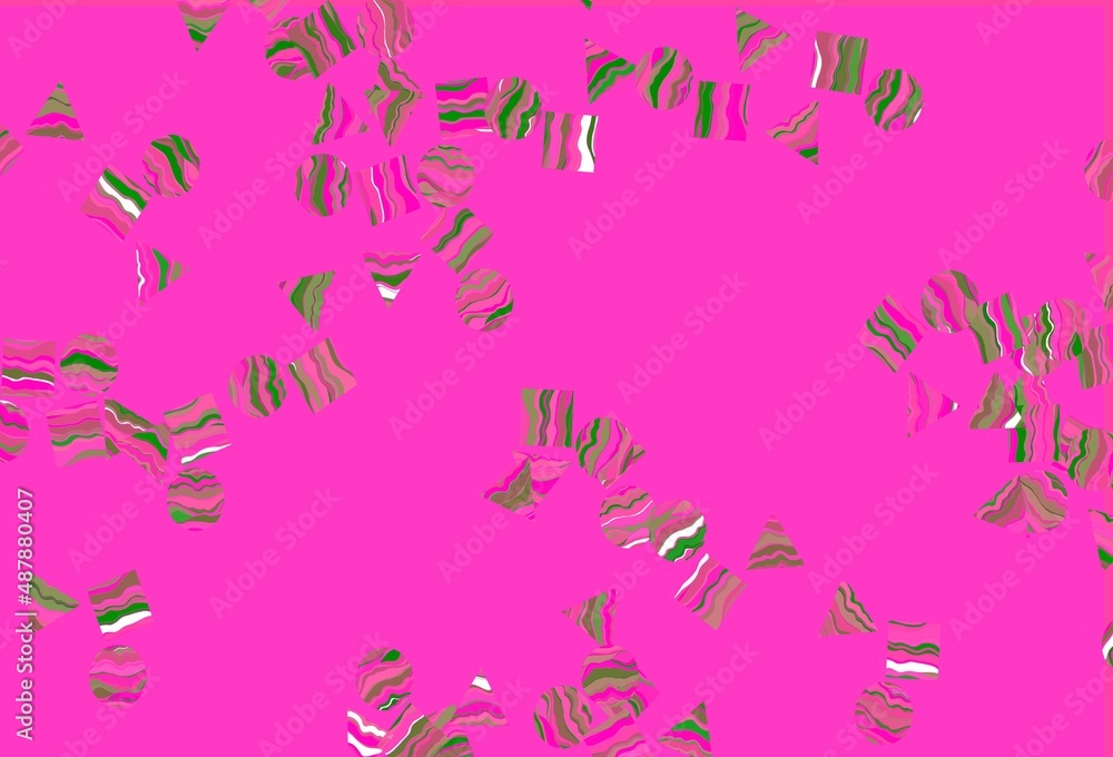 Light Pink, Green vector texture in poly style with circles, cubes. Light Pink, Green vector texture in poly style with circles, cubes.