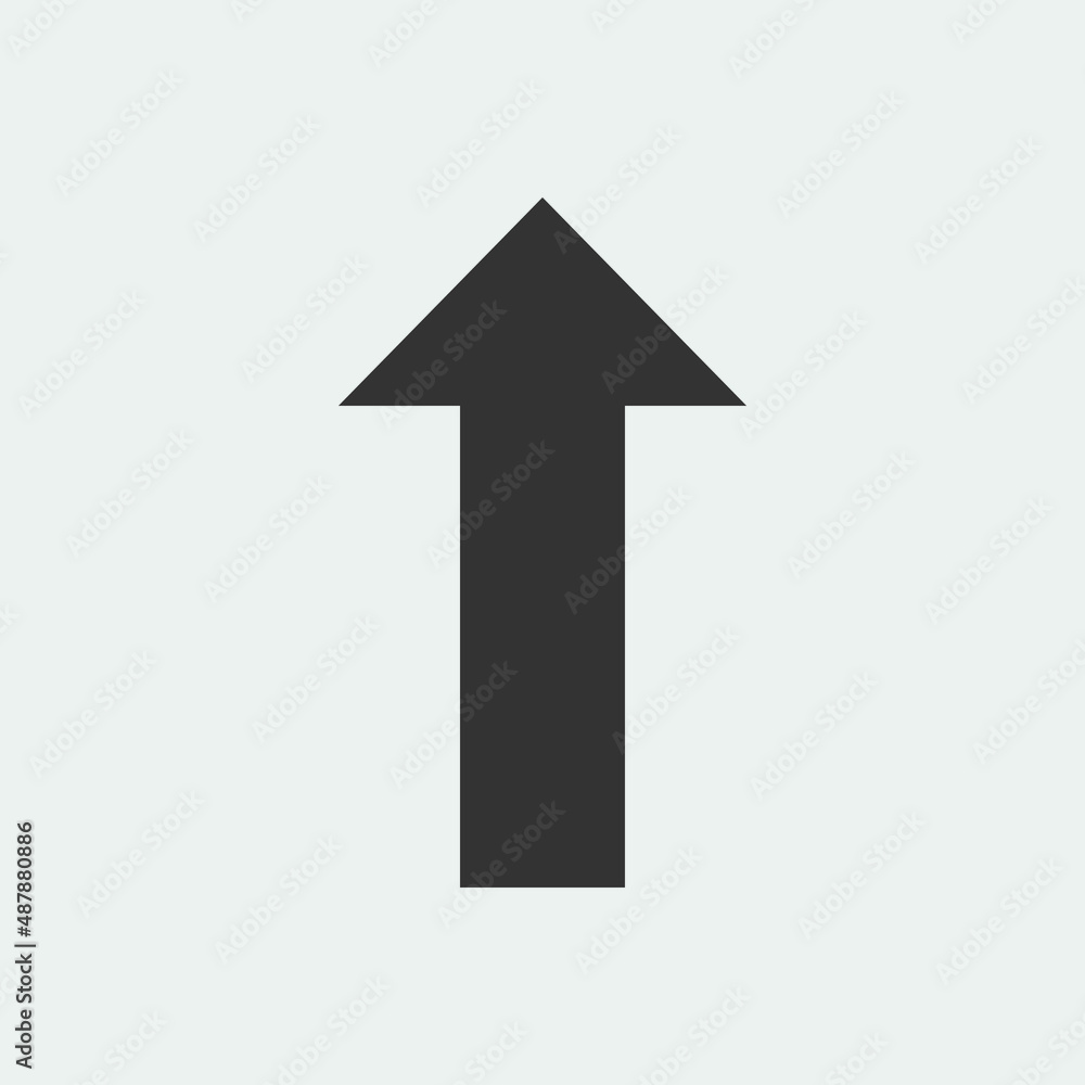 Upward arrow vector icon illustration sign Upward arrow vector icon illustration sign