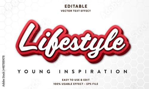 lifestyle editable text effect template
