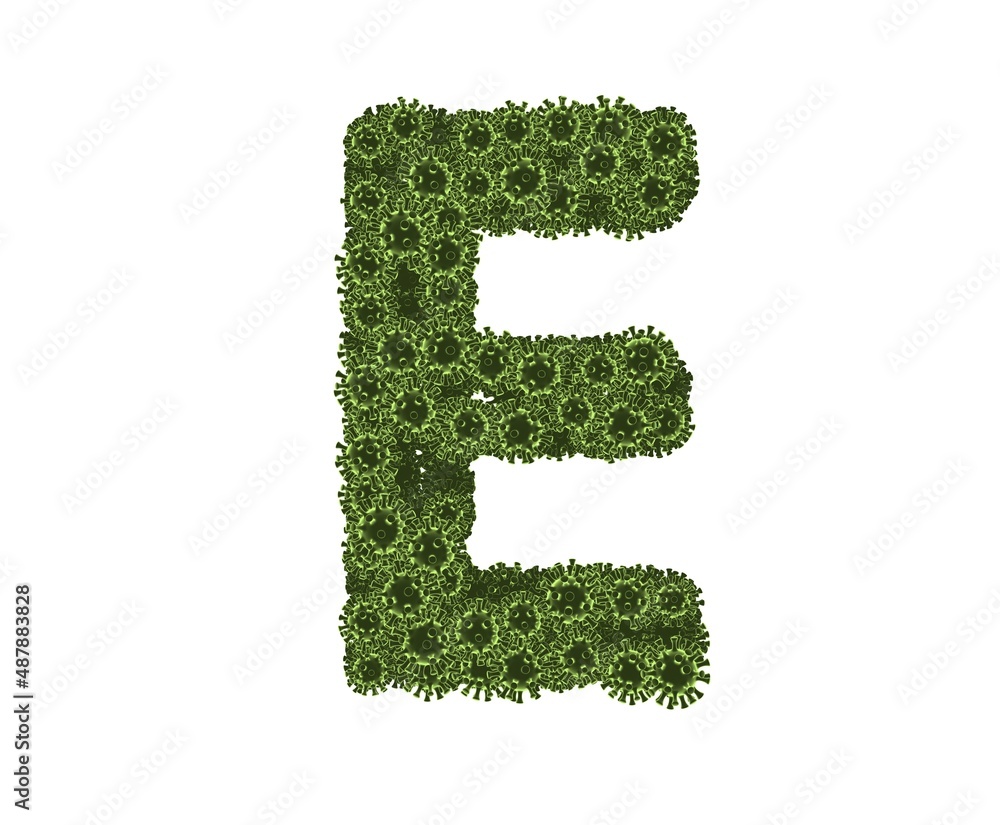 Virus Themed Font Letter E Virus Themed Font Letter E