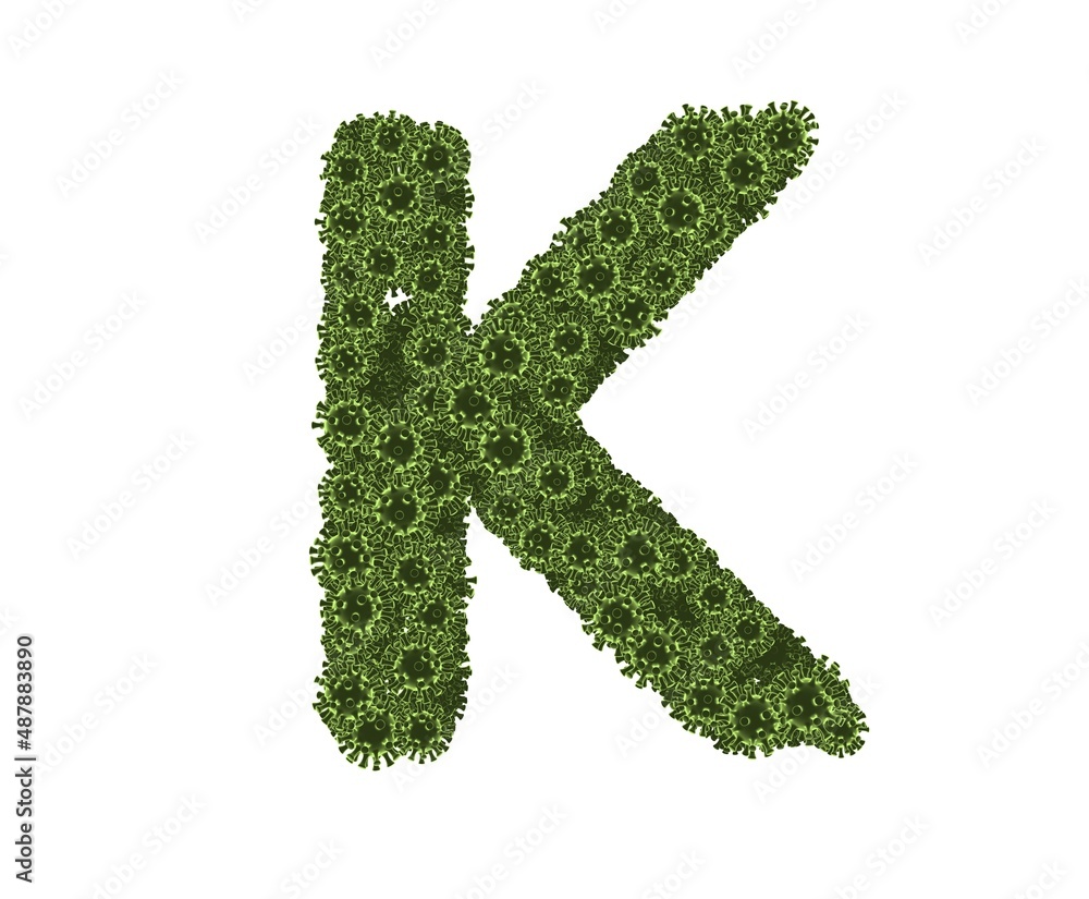 Virus Themed Font Letter K Virus Themed Font Letter K