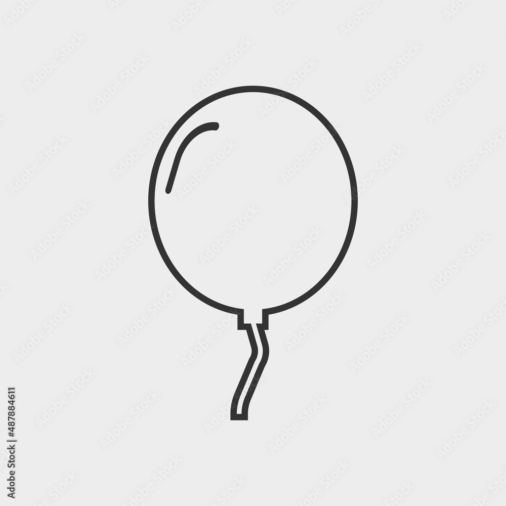 Balloon vector icon illustration sign Balloon vector icon illustration sign