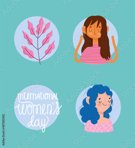 set of international womens day