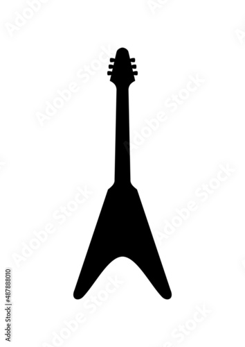 Electric guitar silhouette.