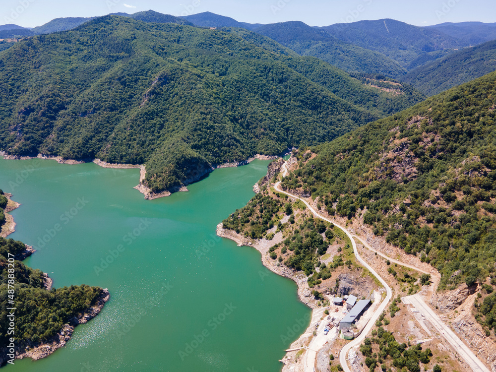 Aerial view of Tsankov kamak Reservoir, Bulgaria Aerial view of Tsankov kamak Reservoir, Bulgaria
