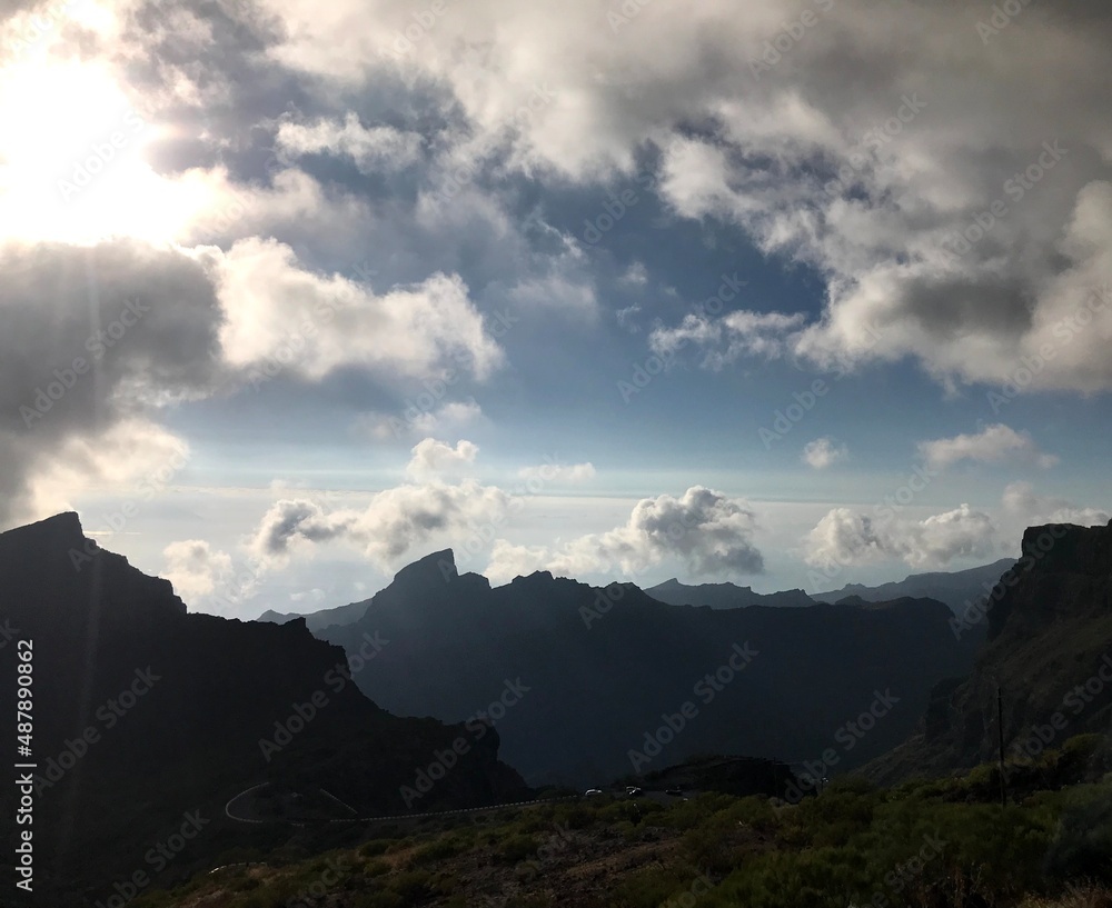 Top of hill. Amazing cliff photo. Beautiful landscape and view. Green mountains and nature forests Top of hill. Amazing cliff photo. Beautiful landscape and view. Green mountains and nature forests