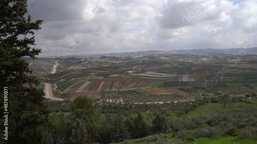 Biblical view of Judea and Samaria, Jewish and Arab localities photo