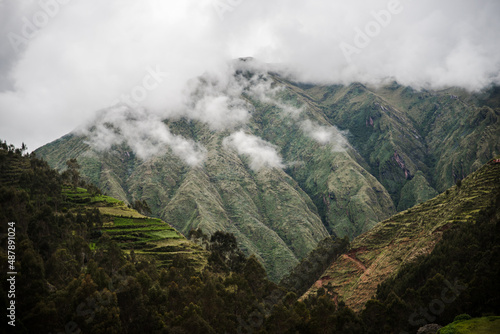 Foto Landscape views in Chinchero Peru.