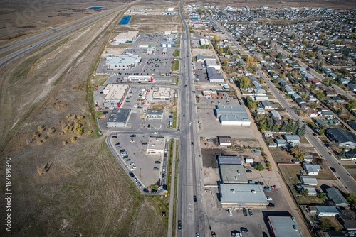 Aerial view of Martensville in central Saskatchewan photo