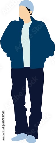 冬服を着た男性