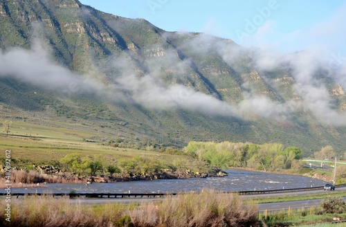 Landscape with river and mountains