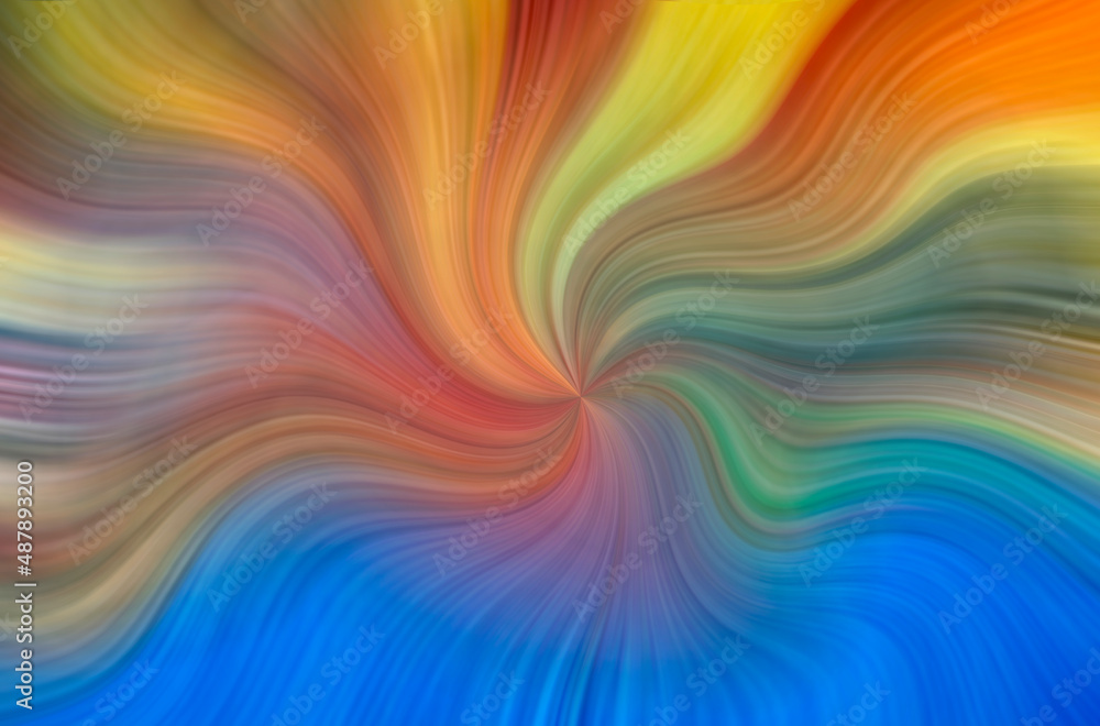 Abstract Background of Colorful Twirls and Ripples