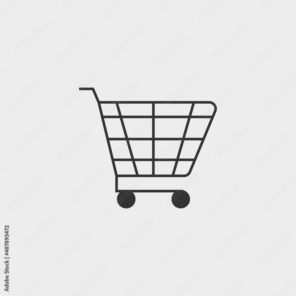 Cart vector icon illustration sign