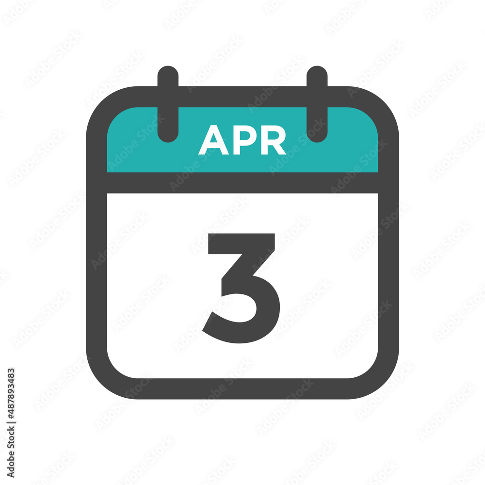 April 3 Calendar Day or Calender Date for Deadline and Appointment April 3 Calendar Day or Calender Date for Deadline and Appointment