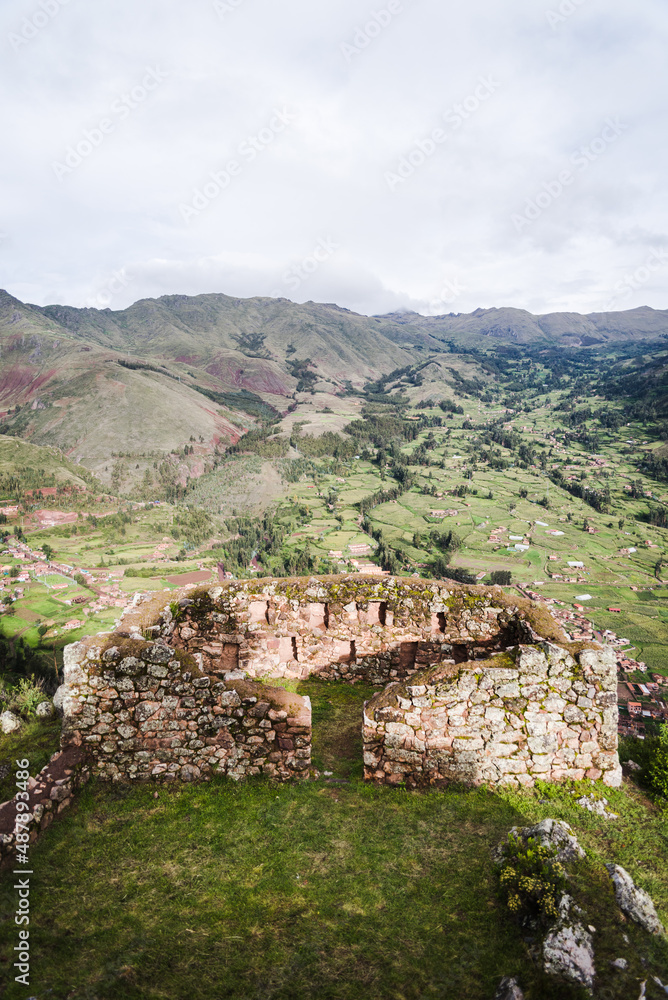Ruins in Pisac Peru. 