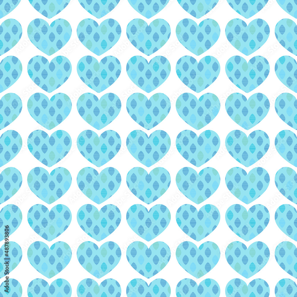 Blue Heart Shape Pattern Texture