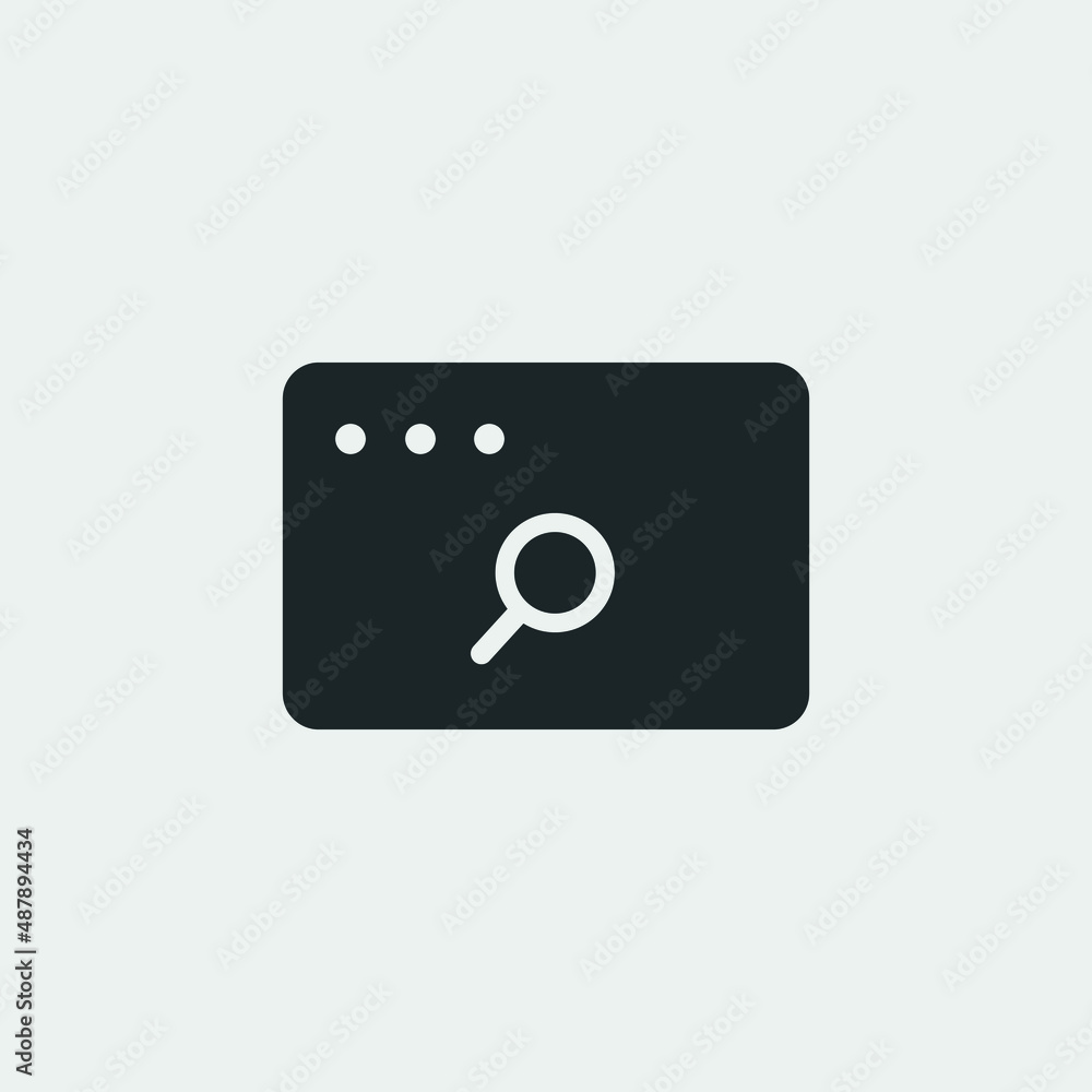 Web search vector icon illustration sign Web search vector icon illustration sign