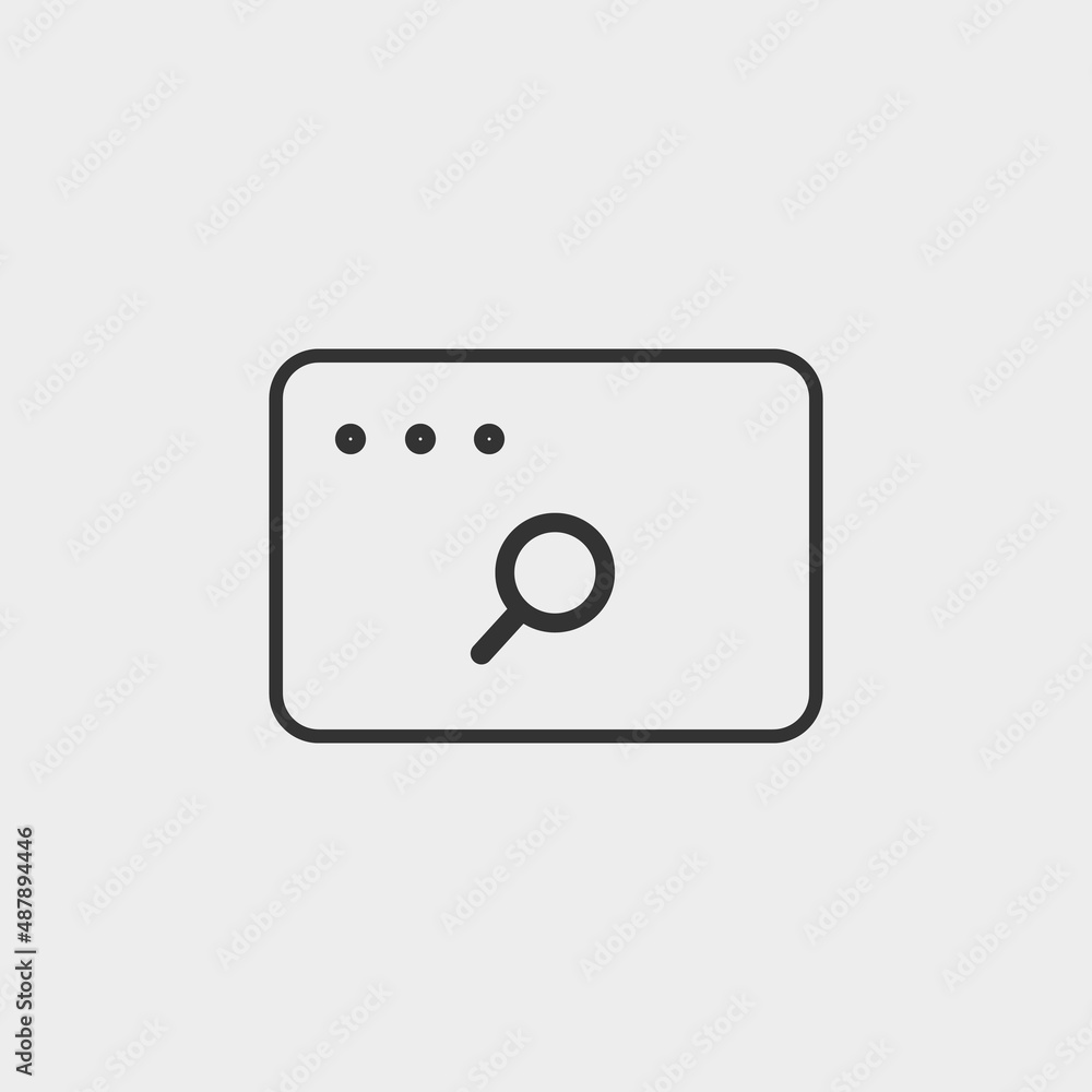 Web search vector icon illustration sign Web search vector icon illustration sign