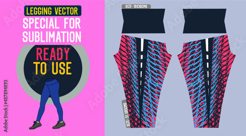 fitness leggings pants vector with mold and ready to use 
